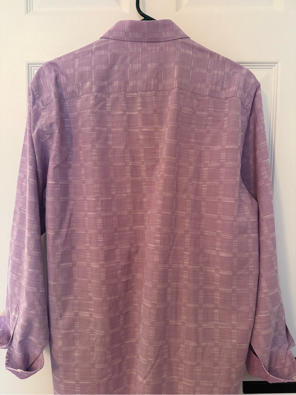 Bugatchi Men's Lavender Flip Cuff Button-Down Cotton Shirt - L - Picture 5 of 7